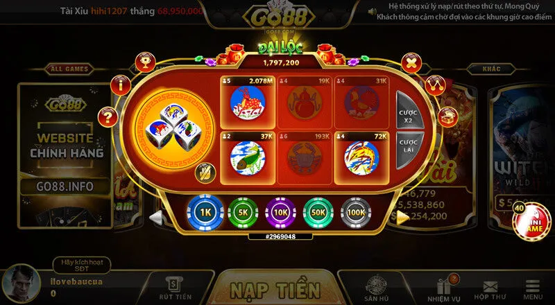 Đông đảo cược thủ bị Go88 hấp dẫn bởi chứa vô vàn các sản phẩm cá cược độc đáo